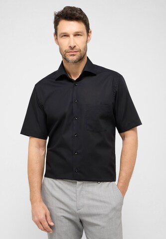 ETERNA Regular fit Overhemd in Zwart: voorkant