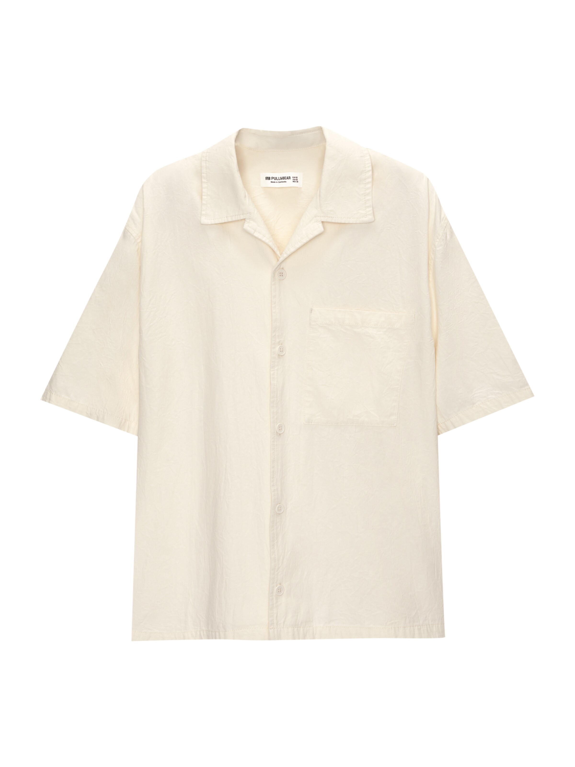 Pull&Bear Comfort Fit Košeľa - Béžová: predná strana