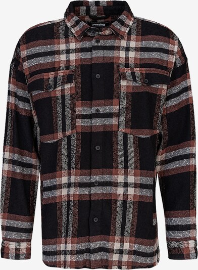 tigha Chemise 'Jonte Open Edges' en beige / marron / brun foncé / noir, Vue avec produit