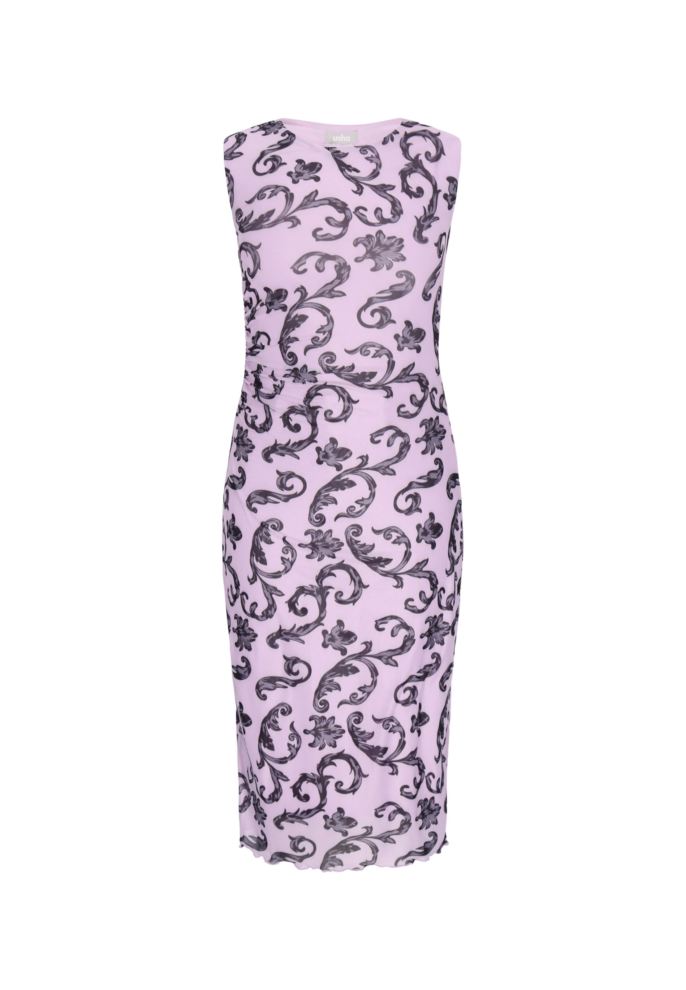 Usha - Vestido em rosa: frente