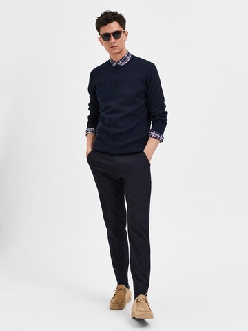 SELECTED HOMME Slim fit Trousers 'OSBY' in Blue