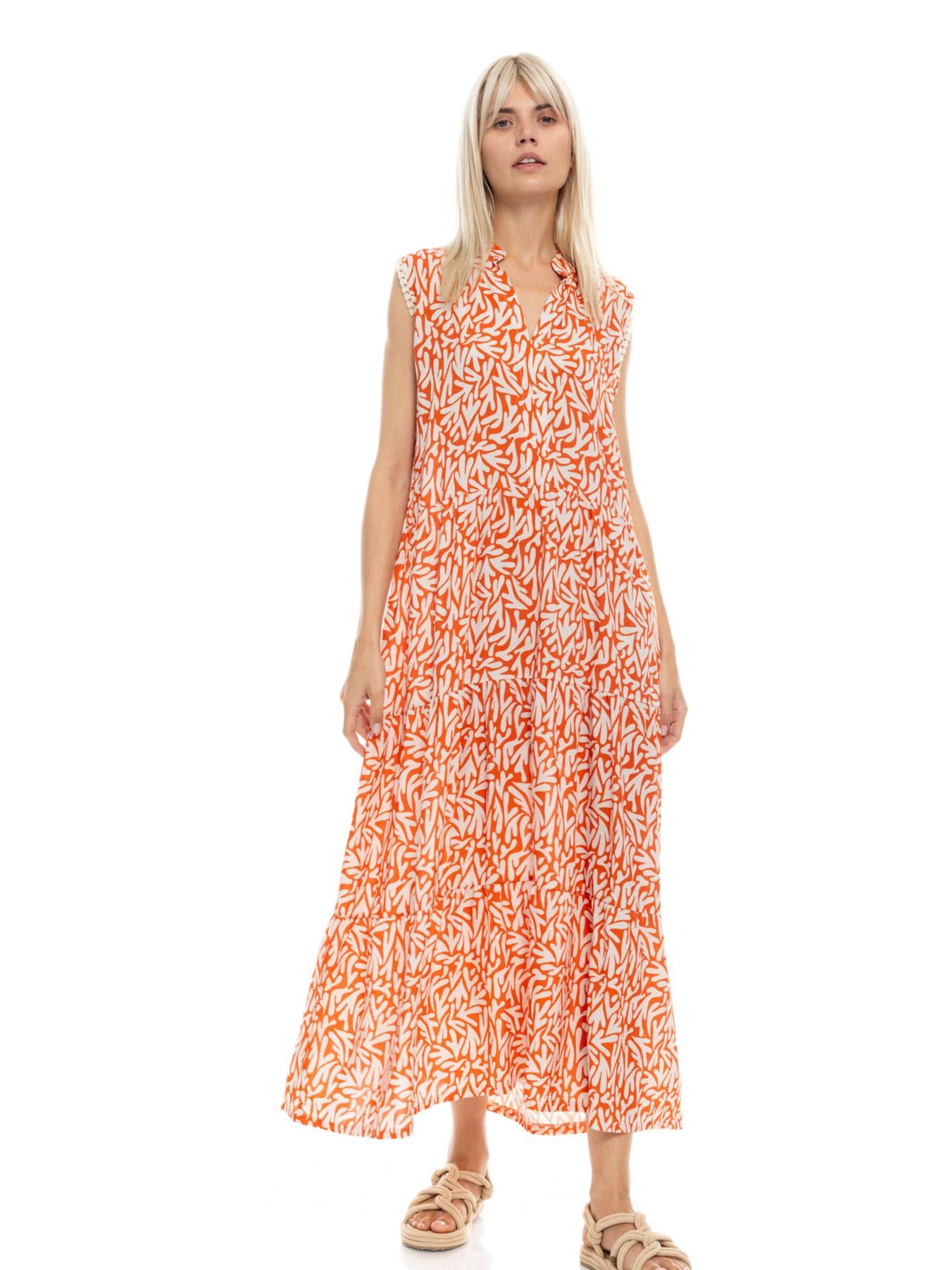 Pink Label - Vestido de verão 'CORAL' em laranja: frente