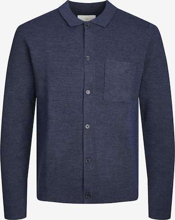 JACK & JONES Knit Cardigan in Blue: front