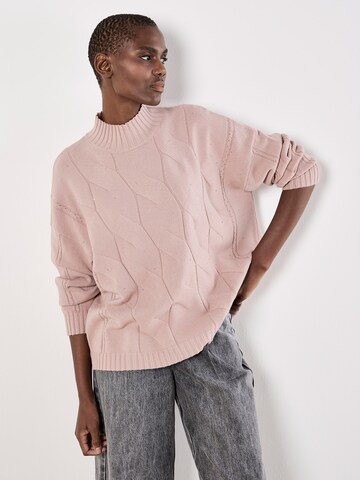 Pull-over ' ' Apricot en rose : devant