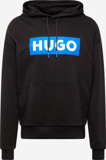 HUGO Sweatshirt 'Nalves' in de kleur Azuur / Zwart / Offwhite, Productweergave