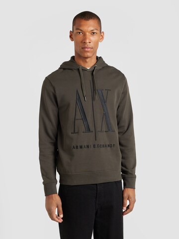 ARMANI EXCHANGE - Sudadera en verde: frente