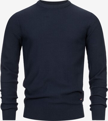 INDICODE JEANS Sweater ' Lourdes ' in Blue: front