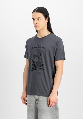 ALPHA INDUSTRIES Футболка 'Hawaii' в Серый: спереди