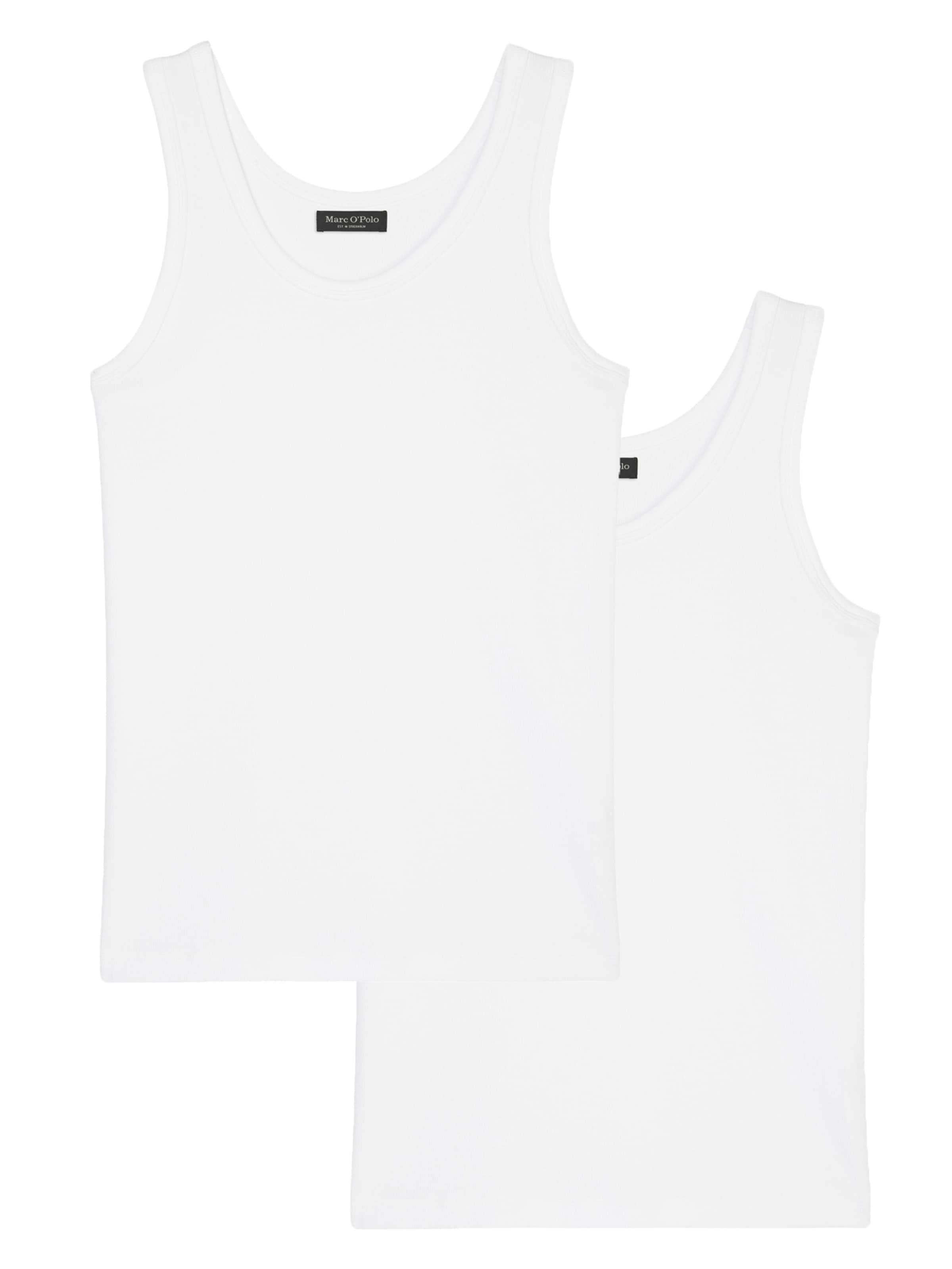Marc O'Polo Undershirt 'Iconic Rib' in White: front