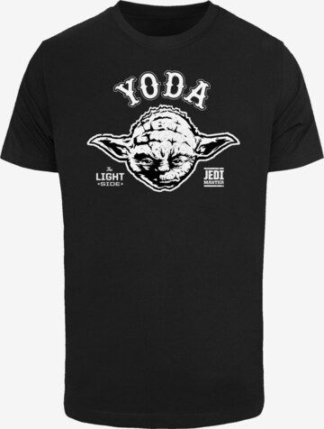 F4NT4STIC Shirt 'Star Wars Yoda' in Zwart: voorkant