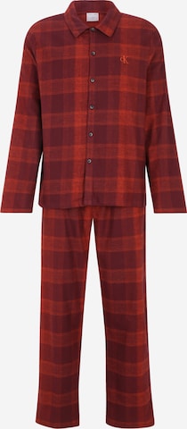 Calvin Klein Underwear Дълга пижама в червено: отпред