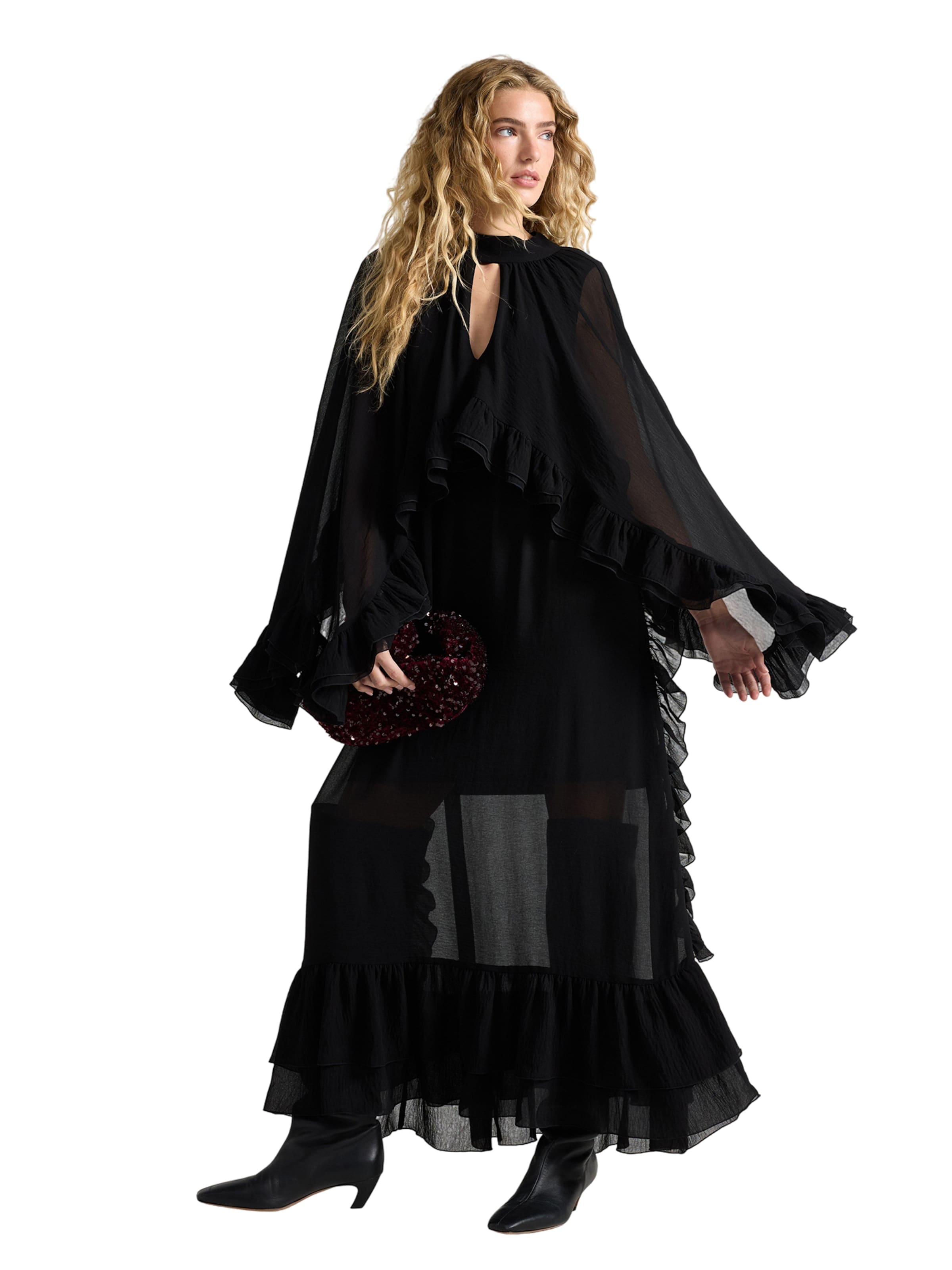 Lindex Jurk 'Inga' in Zwart: voorkant