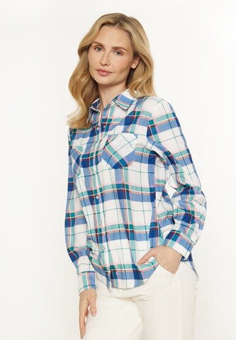 usha BLUE LABEL Bluse in Blau: Vorderseite