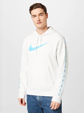 Nike Sportswear Μπλούζα φούτερ 'REPEAT' σε λευκό: μπροστά