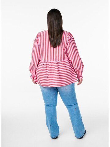 Zizzi Flared Jeans in Blauw