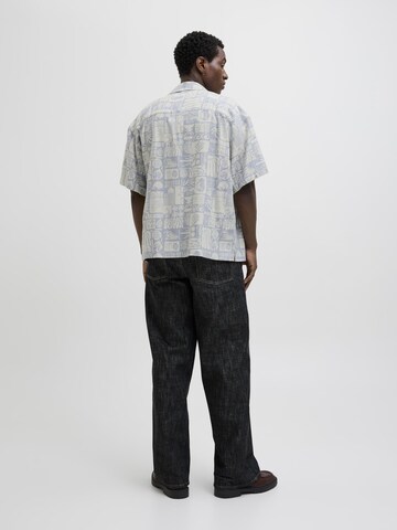 JACK & JONES Comfort fit Button Up Shirt in Blue