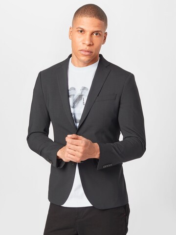 s.Oliver BLACK LABEL Slim fit Suit Jacket in Black: front