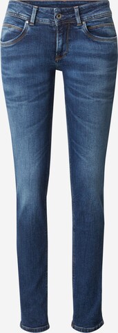 Coupe slim Jean Pepe Jeans en bleu : devant