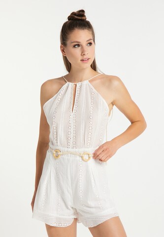 MYMO Jumpsuit in White: front