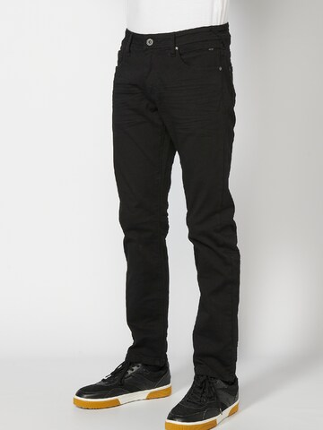 KOROSHI Regular Jeans in Schwarz: Vorderseite