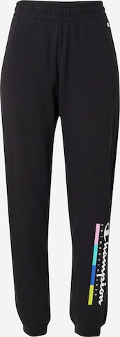 Effilé Pantalon Champion Authentic Athletic Apparel en noir : devant