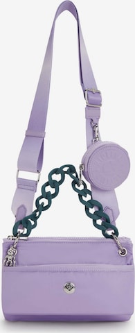 KIPLING - Mala de ombro 'Kimmie' em roxo: frente