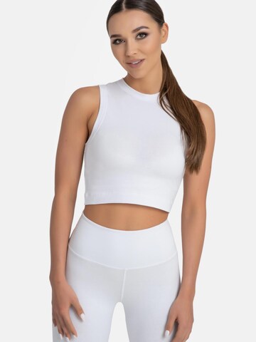 Evoni Slimfit Leggings 'aus Baumwolle mit hohem Bund'‌‌‌ in Weiß