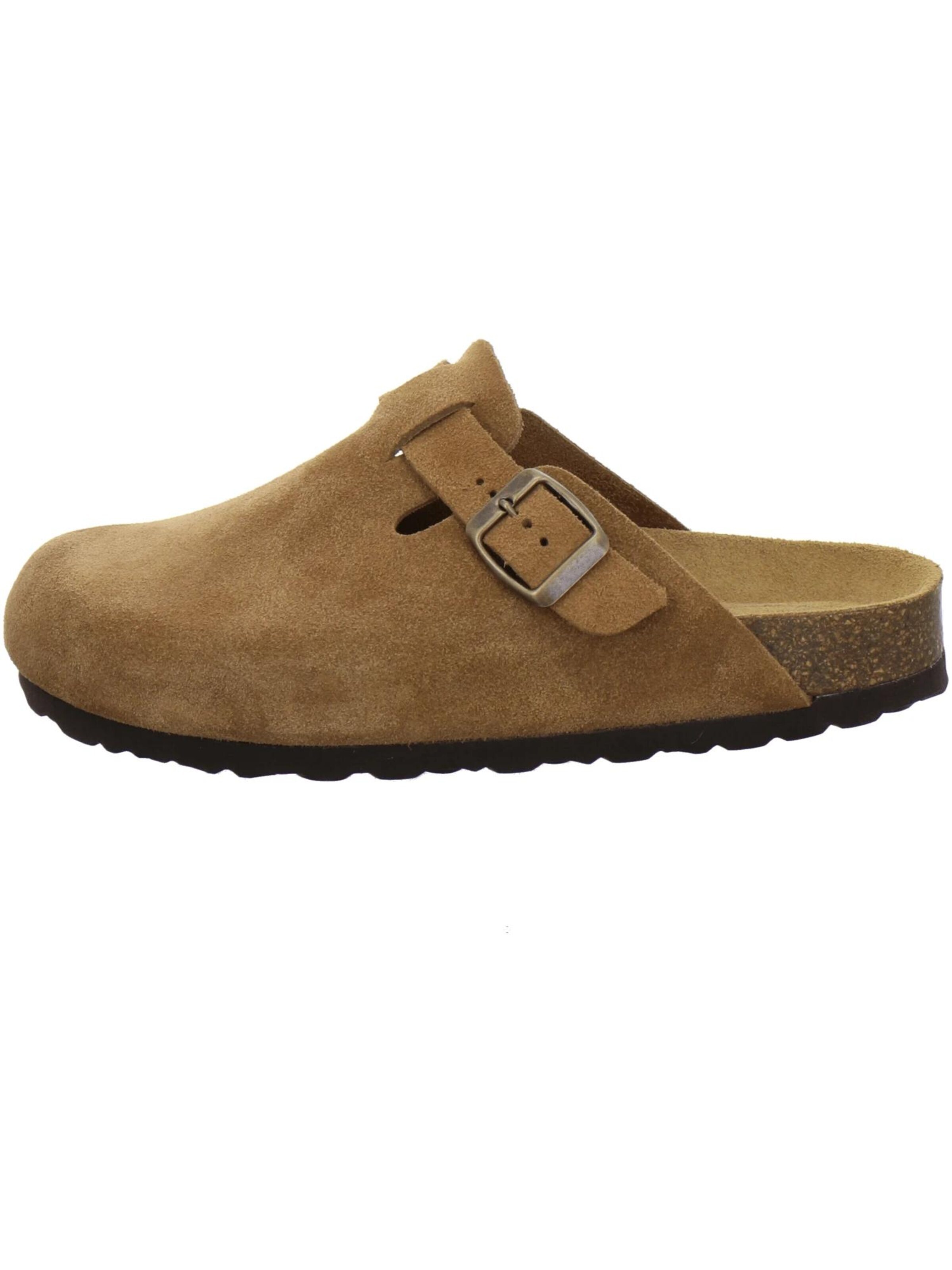 Sabots 'Clogs Damen cognac Veloursleder' AFS-Schuhe en marron