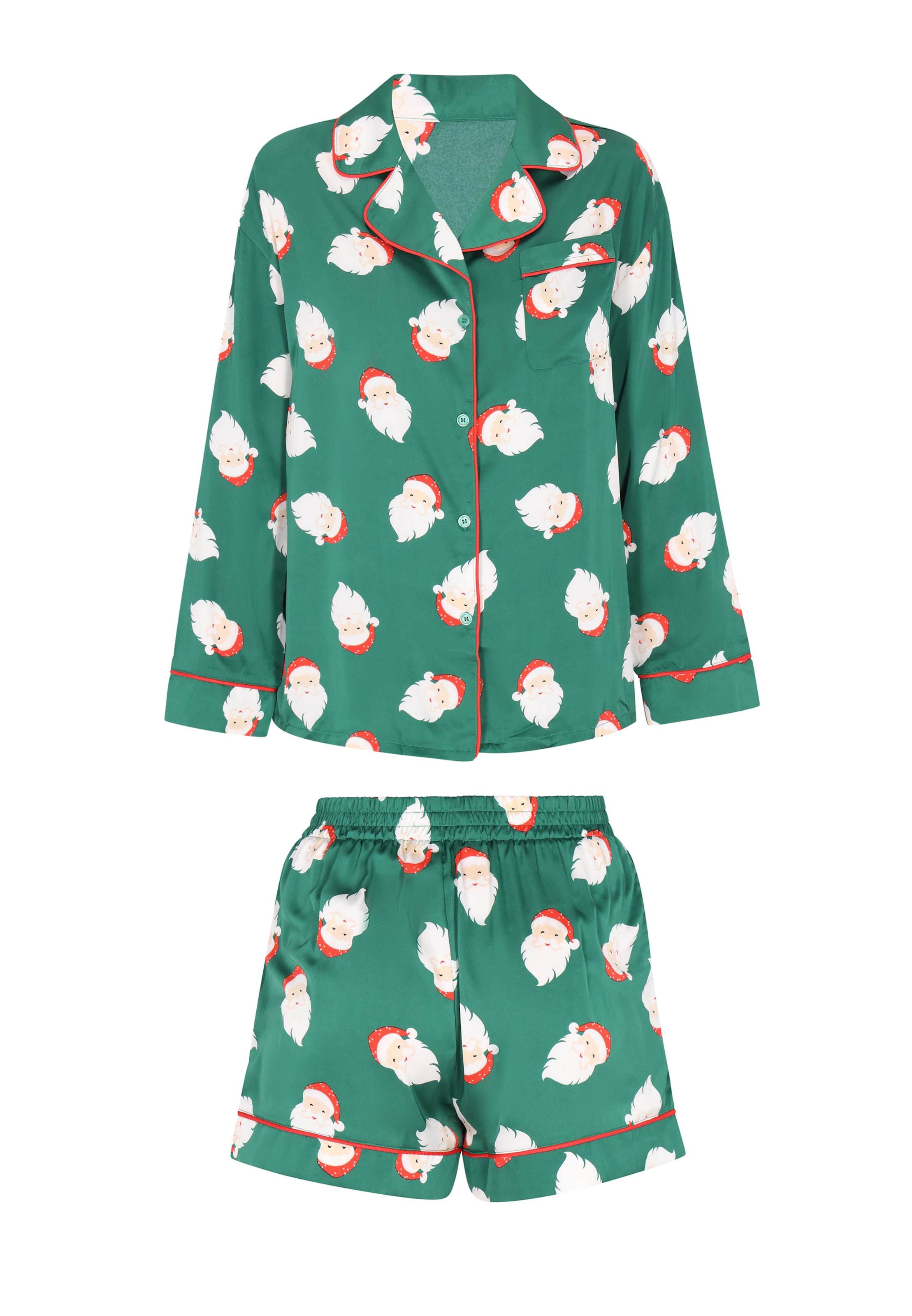 Shorty 'Cosy' swirly en vert : devant
