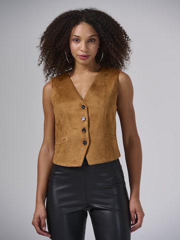 MISH Vest 'Muriel' in Brown: front