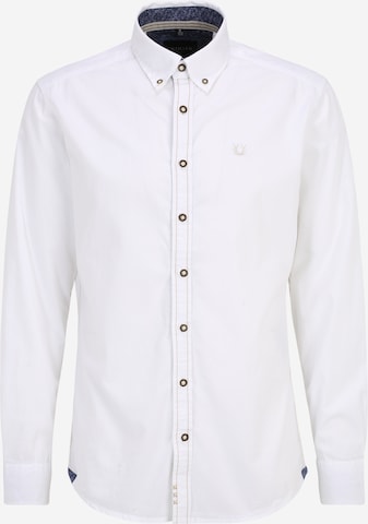 Krüger Buam Regular fit Button Up Shirt 'Ramon' in White: front