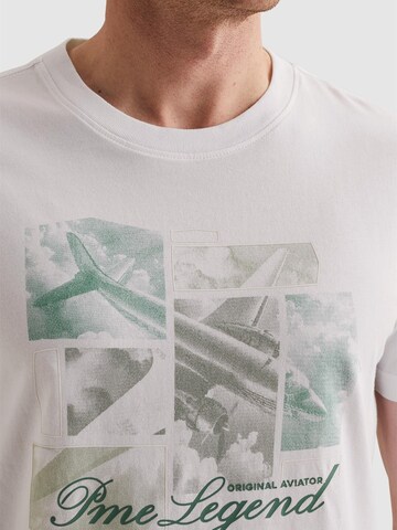 PME Legend Koszulka 'T-shirt in jersey with rugged artwork' w kolorze biały