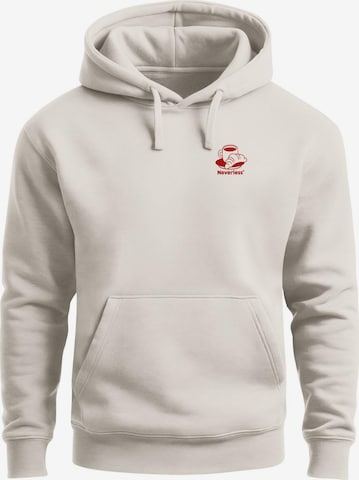 Neverless Sweatshirt 'Coffee & Crossaints' in Weiß: Vorderseite