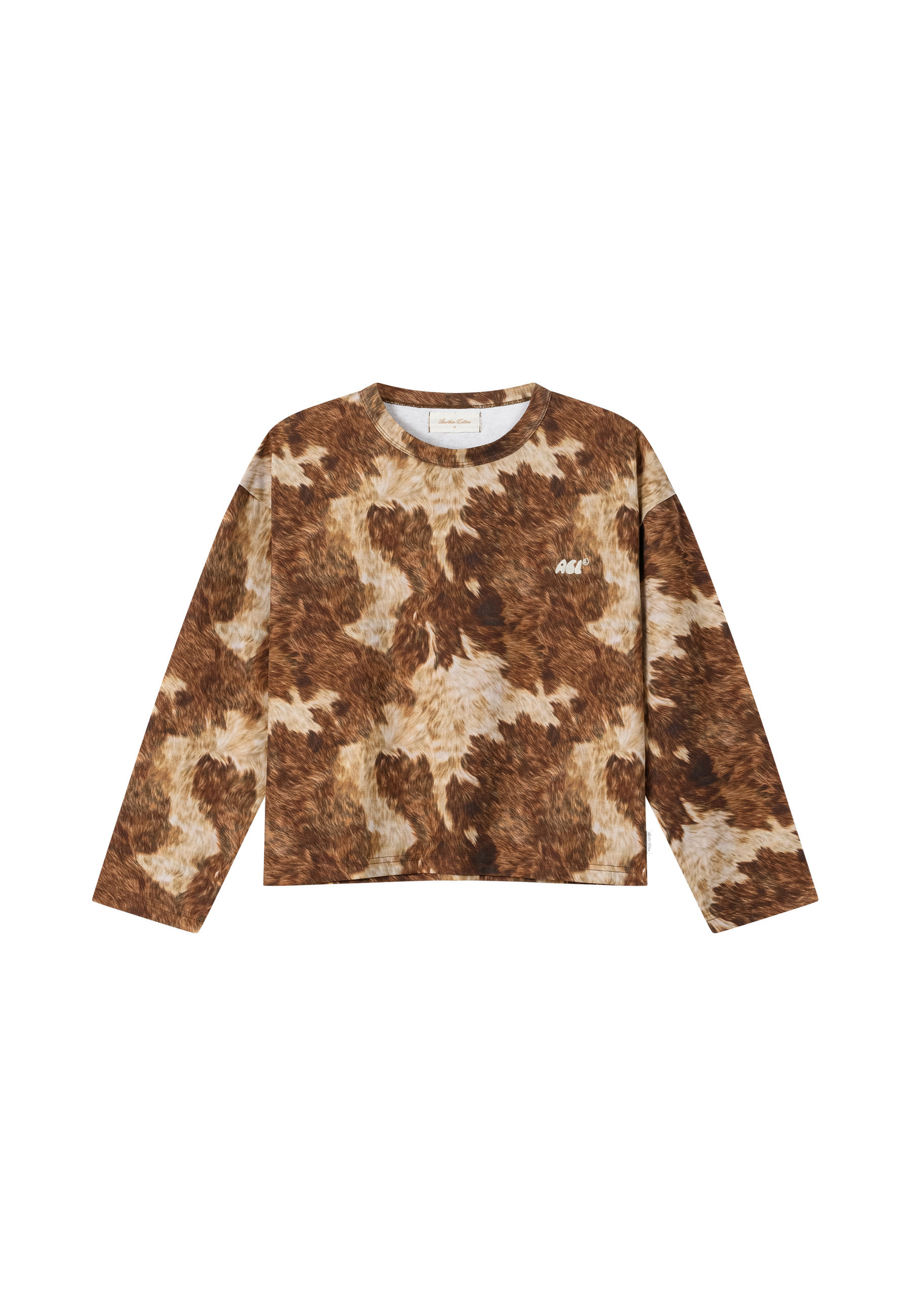 Maglietta 'Austin' di Another Cotton Lab in marrone: frontale