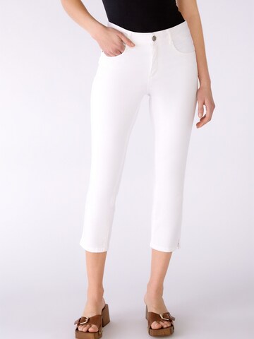 OUI Slim fit Pants in White: front