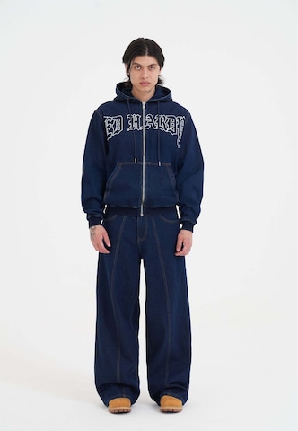 Ed Hardy Sweatjakke 'Flaming' i blå: forside