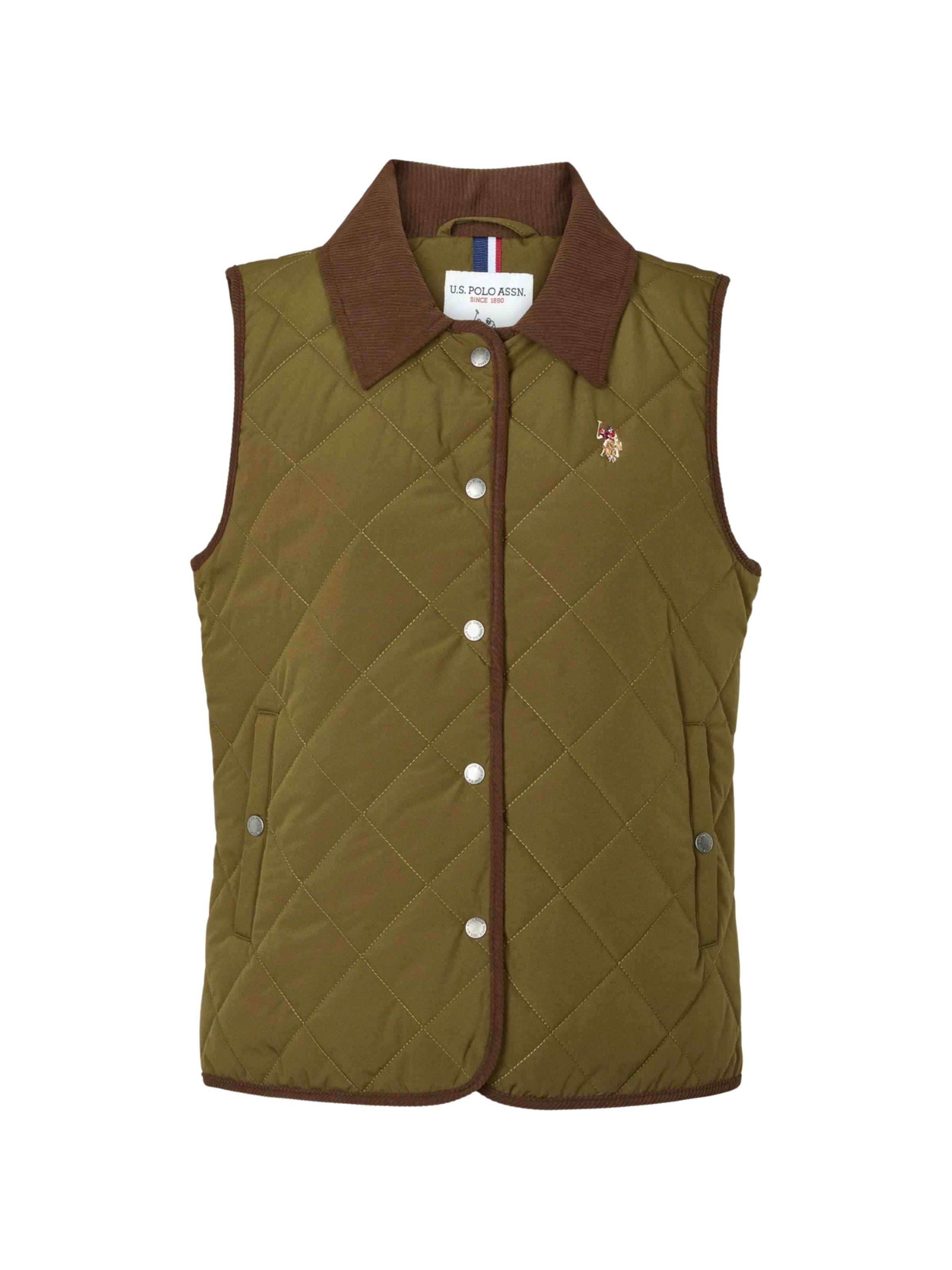 U.S. POLO ASSN. Vest ' Mendy ' in Grün: Vorderseite