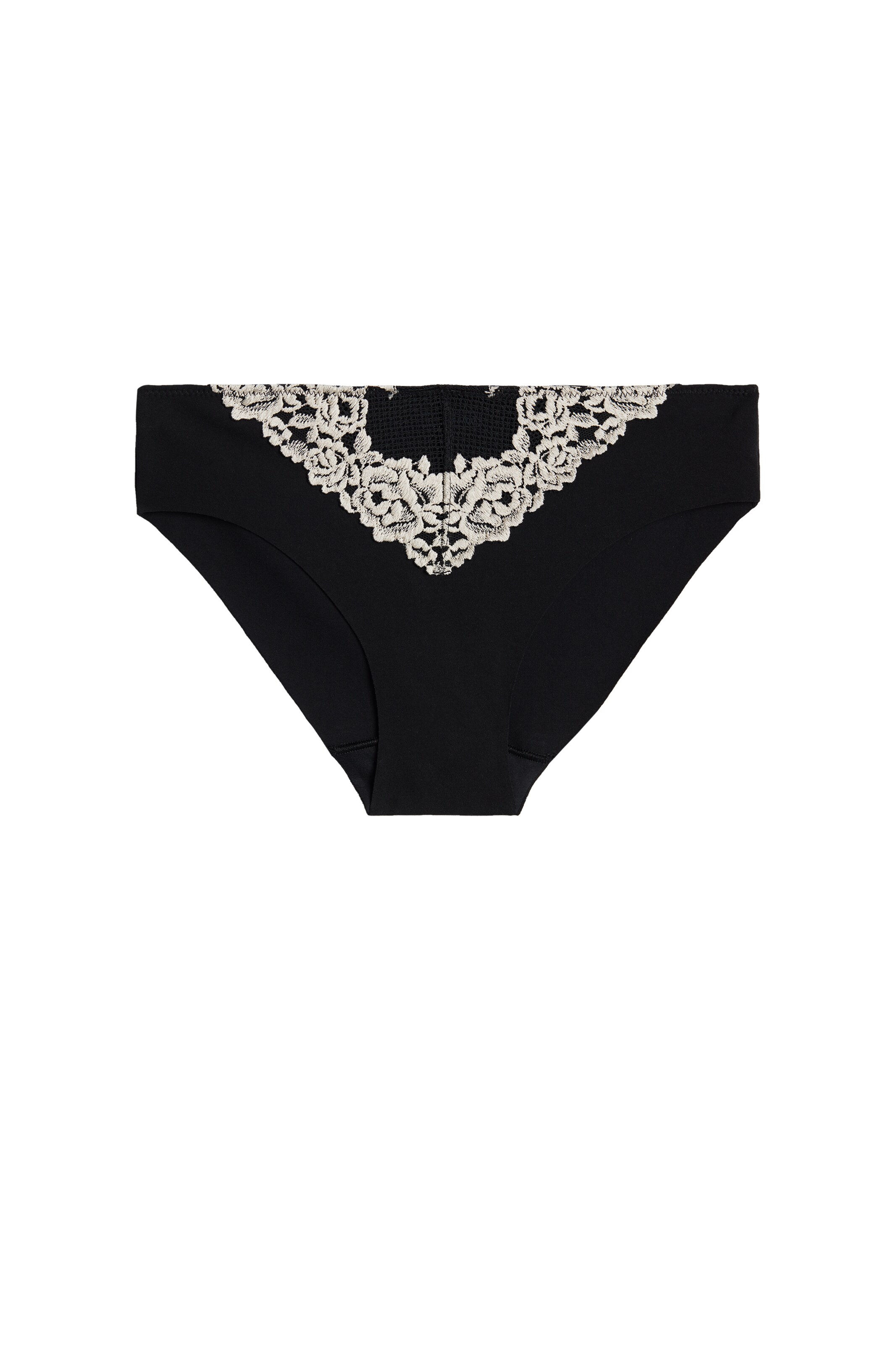 INTIMISSIMI Panty 'Pretty Flowers' in Black: front