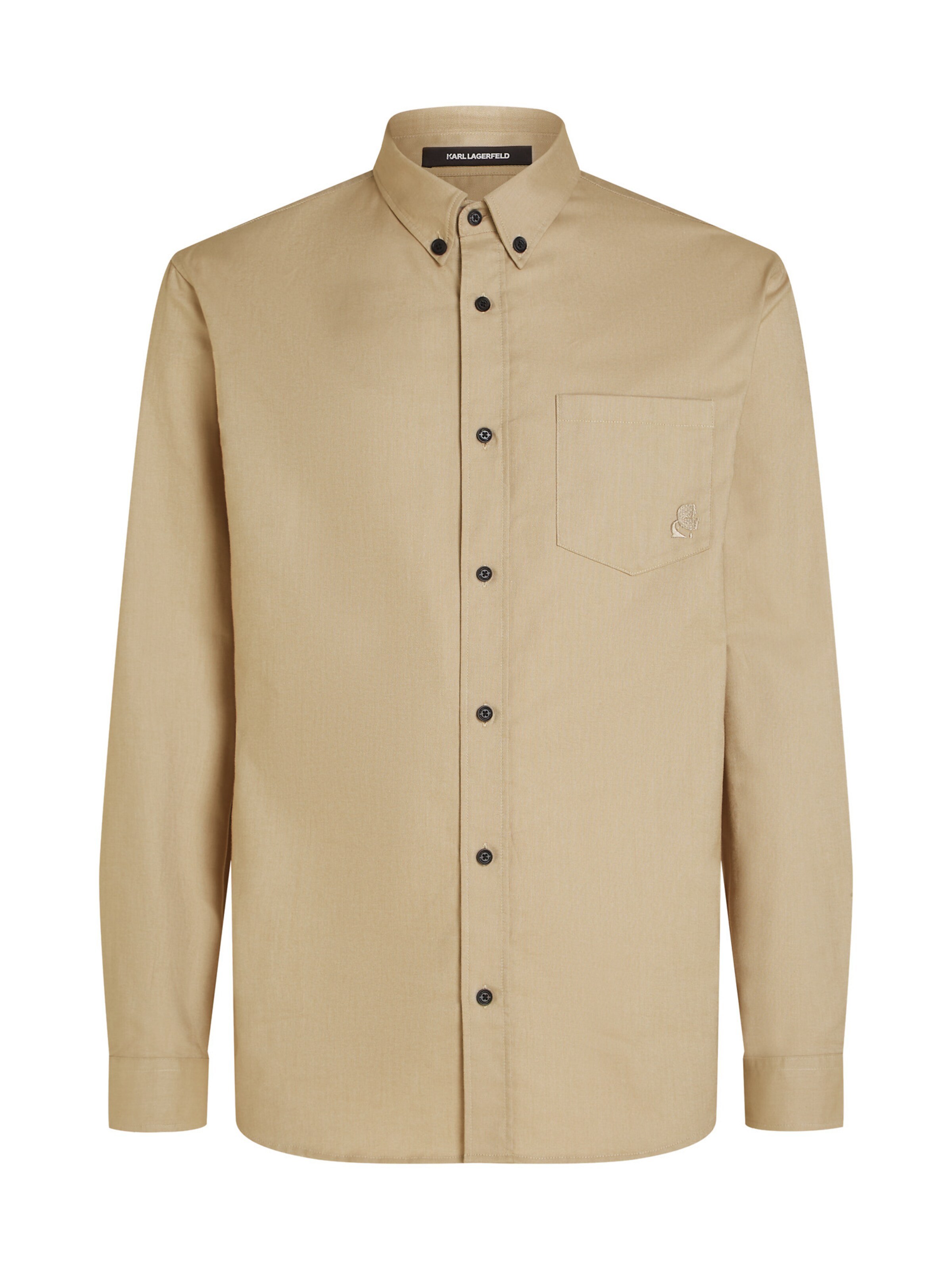 Karl Lagerfeld Regular fit Πουκάμισο σε καφέ: μπροστά