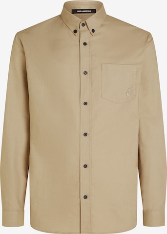 Karl LagerfeldRegular Fit Košulja - smeđa boja: prednji dio