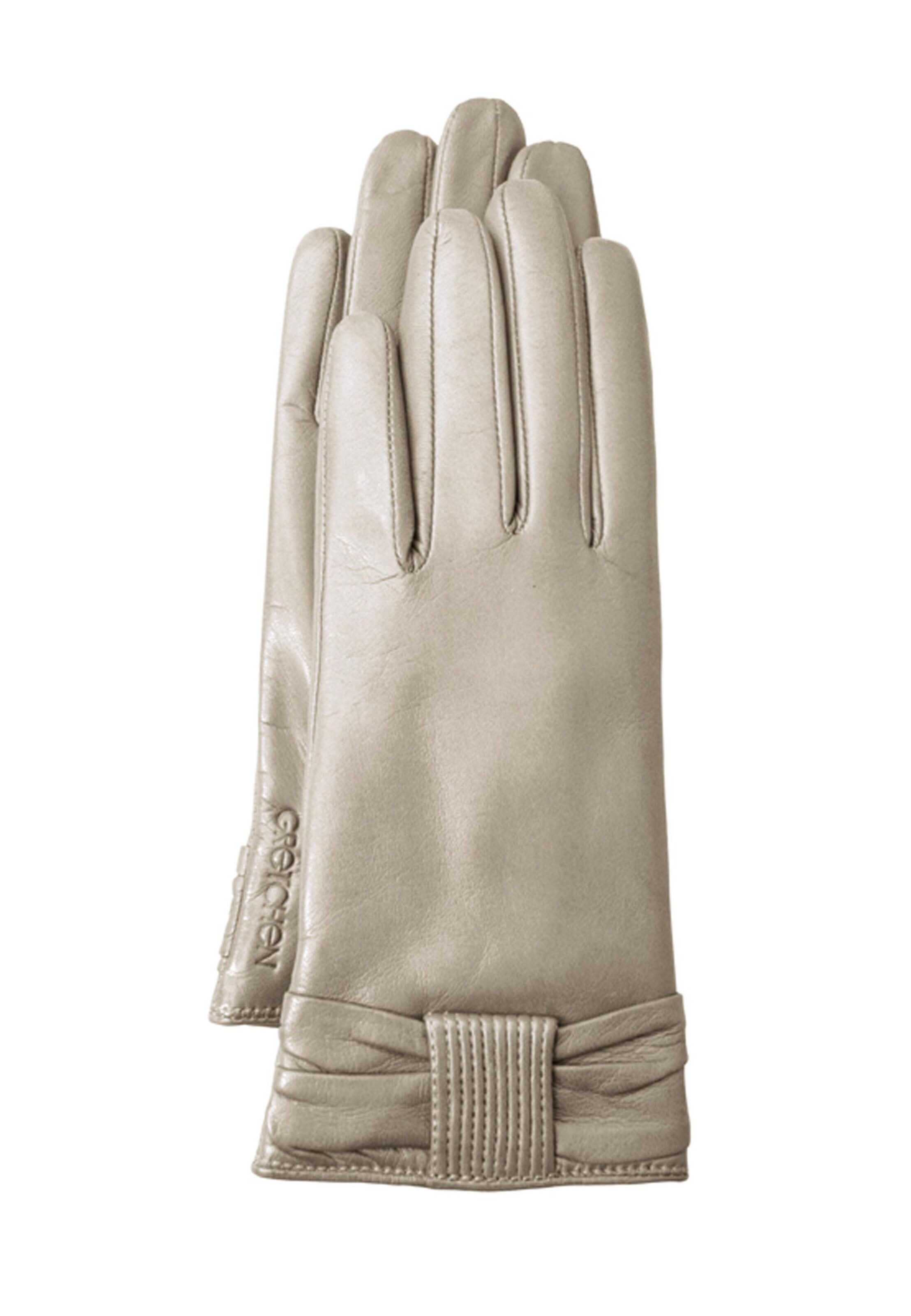 Gretchen Fingerhandschuhe ' Bow Gloves' in Beige: Vorderseite