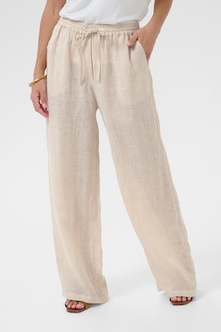 Cream Wide leg Trousers 'CRBellis' in Beige: front