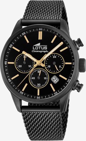 Lotus Analog Watch in Black: front