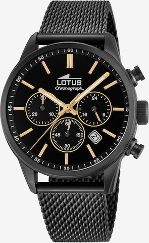 Lotus Uhr in Schwarz: predná strana