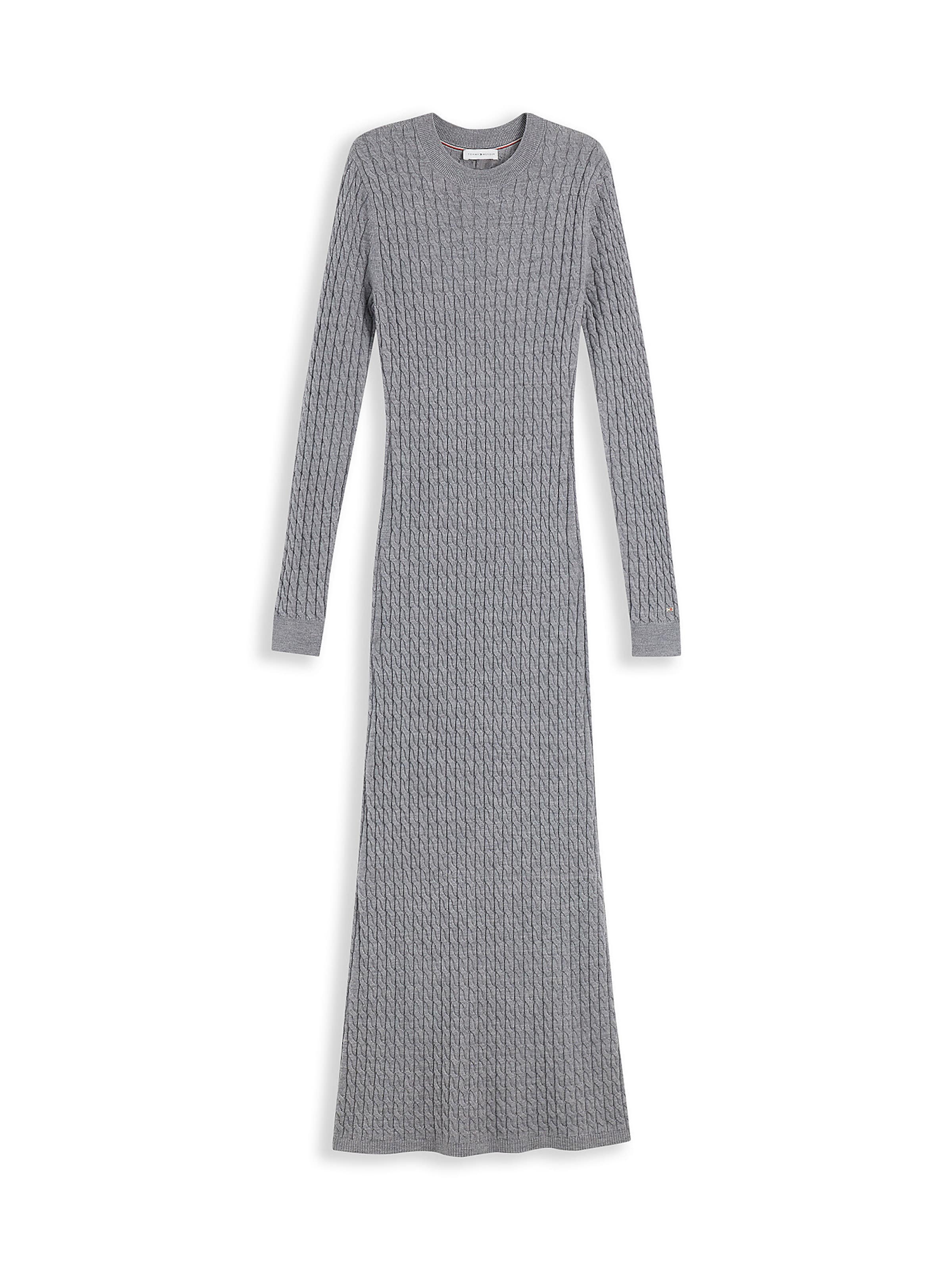 TOMMY HILFIGER Strickkleid in Grau: Vorderseite