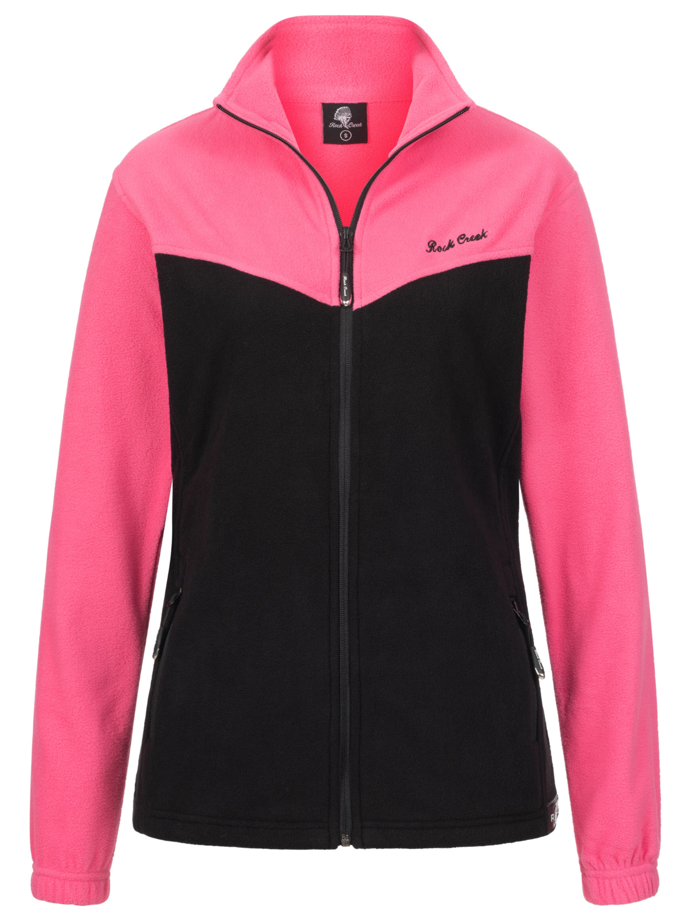 Rock Creek Fleecejacke in Schwarz: Vorderseite