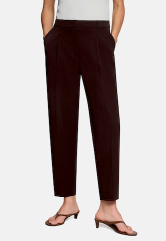 regular Pantaloni con pieghe di zero in marrone: frontale
