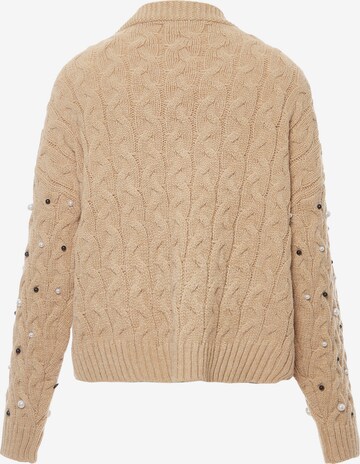 faina Knit Cardigan in Beige