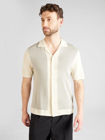 rag & bone Regular fit Overhemd 'HARVEY' in Beige: voorkant