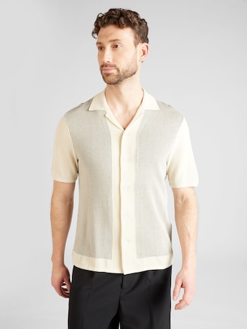 rag & bone Regular fit Overhemd 'HARVEY' in Beige: voorkant